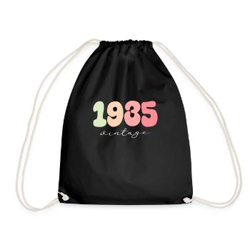 Année de naissance 1935 - Sac de sport léger - noir - Devant