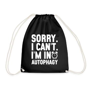 Intermittent fasting Intermittent fasting - Drawstring Bag - black - Front