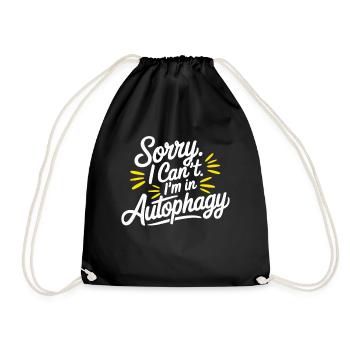 Intermittent fasting Intermittent fasting - Drawstring Bag - black - Front