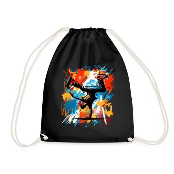 Breakdancing - Drawstring Bag - black - Front
