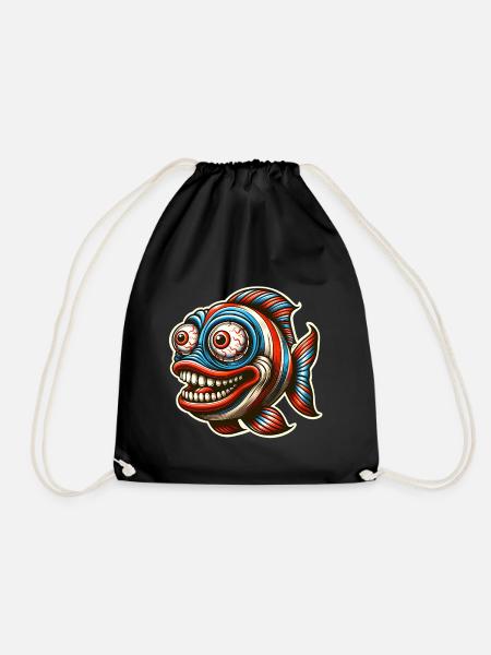 Poisson - Sac de sport léger - noir