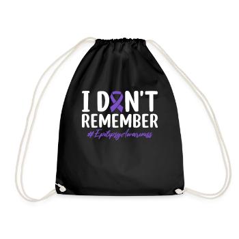 Je ne me souviens pas de l’épilepsie à ruban violet drôle - Sac de sport léger - noir - Devant