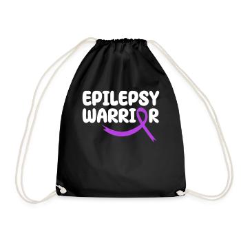 Guerrier de l’épilepsie Ruban violet Système nerveux - Sac de sport léger - noir - Devant