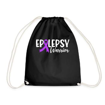 Epilepsy Warrior Nervous System Disorder - Drawstring Bag - black - Front