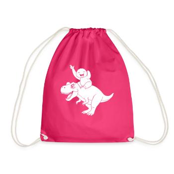 Funny Dinosaur Cute Sloth Dino - Turnbeutel - Fuchsia - Vorne