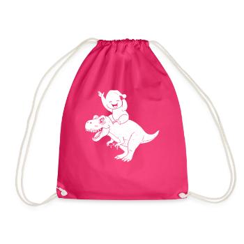 Christmas Funny Dinosaur Cute Sloth Dino - Turnbeutel - Fuchsia - Vorne