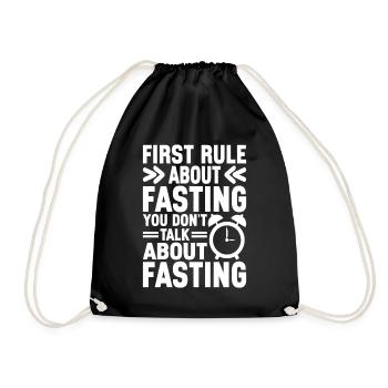 Intermittent fasting Intermittent fasting - Drawstring Bag - black - Front