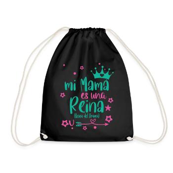 Meine Mama ist eine lustige "Drama Queen" - Turnbeutel - Schwarz - Vorne