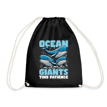 Whale Watching Ocean Giants Tiny Marine Animal - Turnbeutel - Schwarz - Vorne