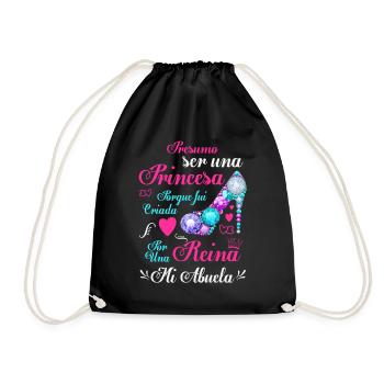 Design Granddaughter Gift My Grandmother is a Queen - Drawstring Bag - black - Front
