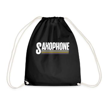 Saxophone Retro Vintage Saxophone - Turnbeutel - Schwarz - Vorne