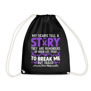 Mes cicatrices racontent une histoire Ruban violet ACM Chiari - Sac de sport léger - noir - Devant