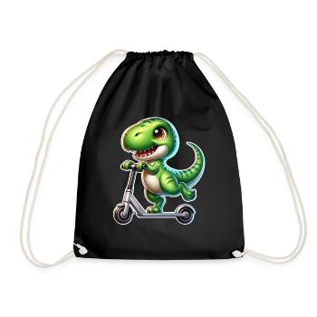 E-Scooter E-Roller Dino T Rex Scooter - Turnbeutel - Schwarz - Vorne