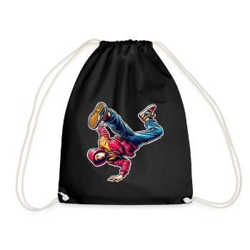 Breakdancing - Drawstring Bag - black - Front