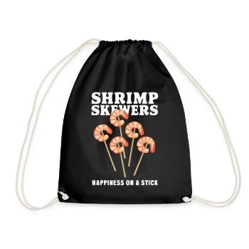 Shrimp Skewers Happiness On A Stick - Turnbeutel - Schwarz - Vorne