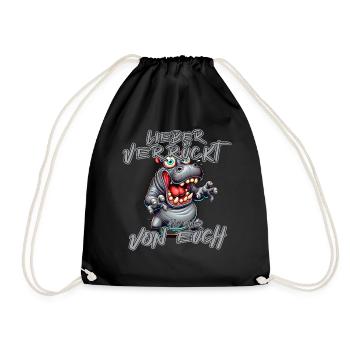 Hippopotame fou Mieux vaut fou qu’un de - Sac de sport léger - noir - Devant