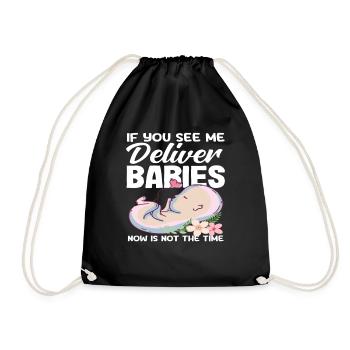 Sage-femme, vous me voyez accoucher - Sac de sport léger - noir - Devant