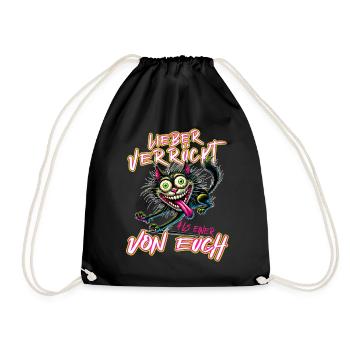 Chat fou Mieux fou que l’un d’entre vous - Sac de sport léger - noir - Devant