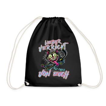 Chat fou Mieux fou que l’un d’entre vous - Sac de sport léger - noir - Devant