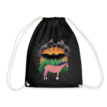 Chamanes Cheval Chevaux - Sac de sport léger - noir - Devant