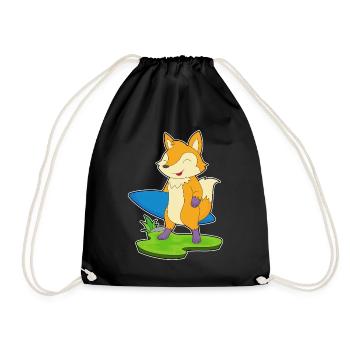 Fox Surfing Surfboard Summer - Drawstring Bag - black - Front