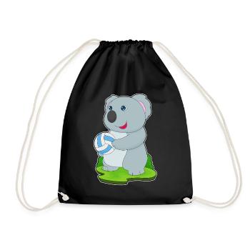 Koala Volleyball Player Volleyball - Drawstring Bag - black - Front