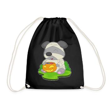 Dog Halloween Mummy - Drawstring Bag - black - Front
