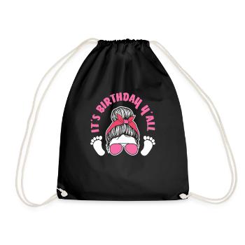 Anniversaire style sage-femme c’est l’anniversaire vous tous - Sac de sport léger - noir - Devant