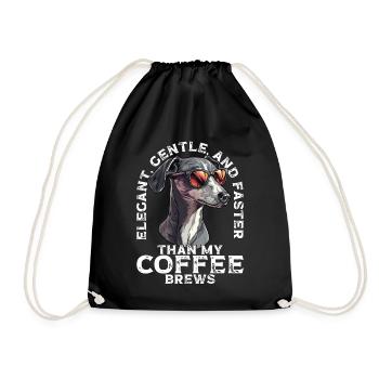 Drôle de chien lévrier dicton - Sac de sport léger - noir - Devant