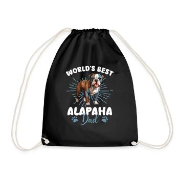 Alapaha Blue Blood Bulldog Groovy Alapaha Dad - Drawstring Bag - black - Front