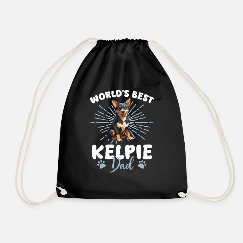 Australian Kelpie Hund World's best Kelpie Dad - Turnbeutel - Schwarz