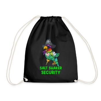 Drôle Pirate Perroquet Salière Sécurité - Sac de sport léger - noir - Devant
