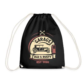 Vintage Rétro Love Classic dans le logo du garage Blood - Sac de sport léger - noir - Devant