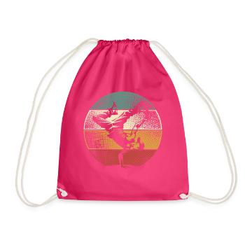 Breakdancing - Drawstring Bag - fuchsia - Front