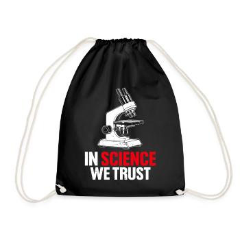 En science, nous faisons confiance à un scientifique de laboratoire scientifique drôle - Sac de sport léger - noir - Devant