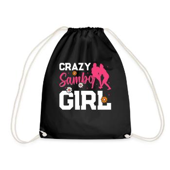 Crazy Sambo Girl - Sambo Wrestling Combat Sambo - Drawstring Bag - black - Front