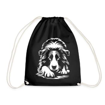 Border Collie « Black Edition » - Sac de sport léger - noir - Devant
