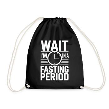 Intermittent fasting Intermittent fasting - Drawstring Bag - black - Front