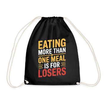Intermittent fasting Intermittent fasting - Drawstring Bag - black - Front