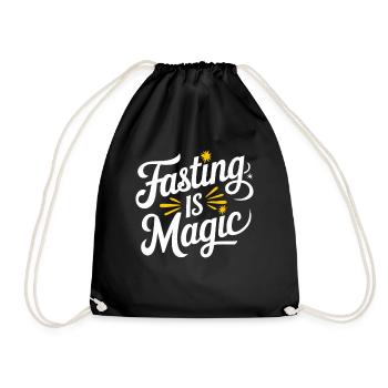 Intermittent fasting Intermittent fasting - Drawstring Bag - black - Front