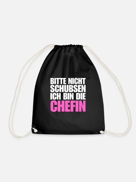 lustiger chefin spruch beste stolze chefin humor - Turnbeutel - Schwarz