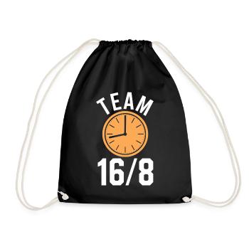 Intermittent fasting Intermittent fasting - Drawstring Bag - black - Front