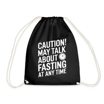 Intermittent fasting Intermittent fasting - Drawstring Bag - black - Front