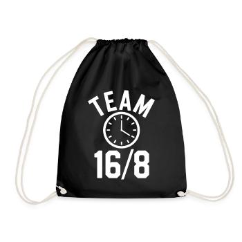 Intermittent fasting Intermittent fasting - Drawstring Bag - black - Front