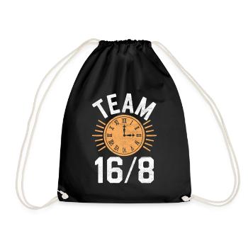 Intermittent fasting Intermittent fasting - Drawstring Bag - black - Front