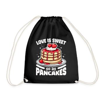 L’AMOUR EST DOUX COMME DES CRÊPES - CADEAU - Sac de sport léger - noir - Devant