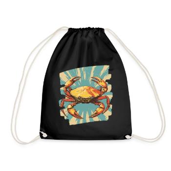 Crabe Rétro - Sac de sport léger - noir - Devant