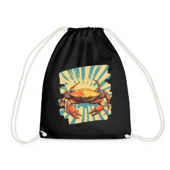 Crabe Rétro - Sac de sport léger - noir - Devant