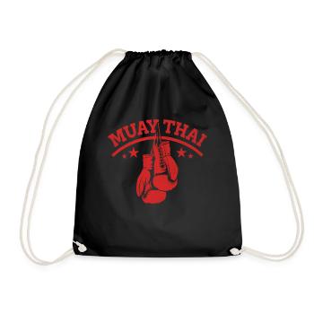 Muay Thai Art martial à huit membres Boxe thaïlandaise - Sac de sport léger - noir - Devant