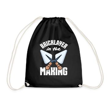 Bricklayer In Manufacturing Trowel Enthusiast - Drawstring Bag - black - Front